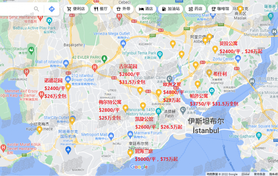 土耳其$25万房产护照移民|2022第一季度10大项目推荐